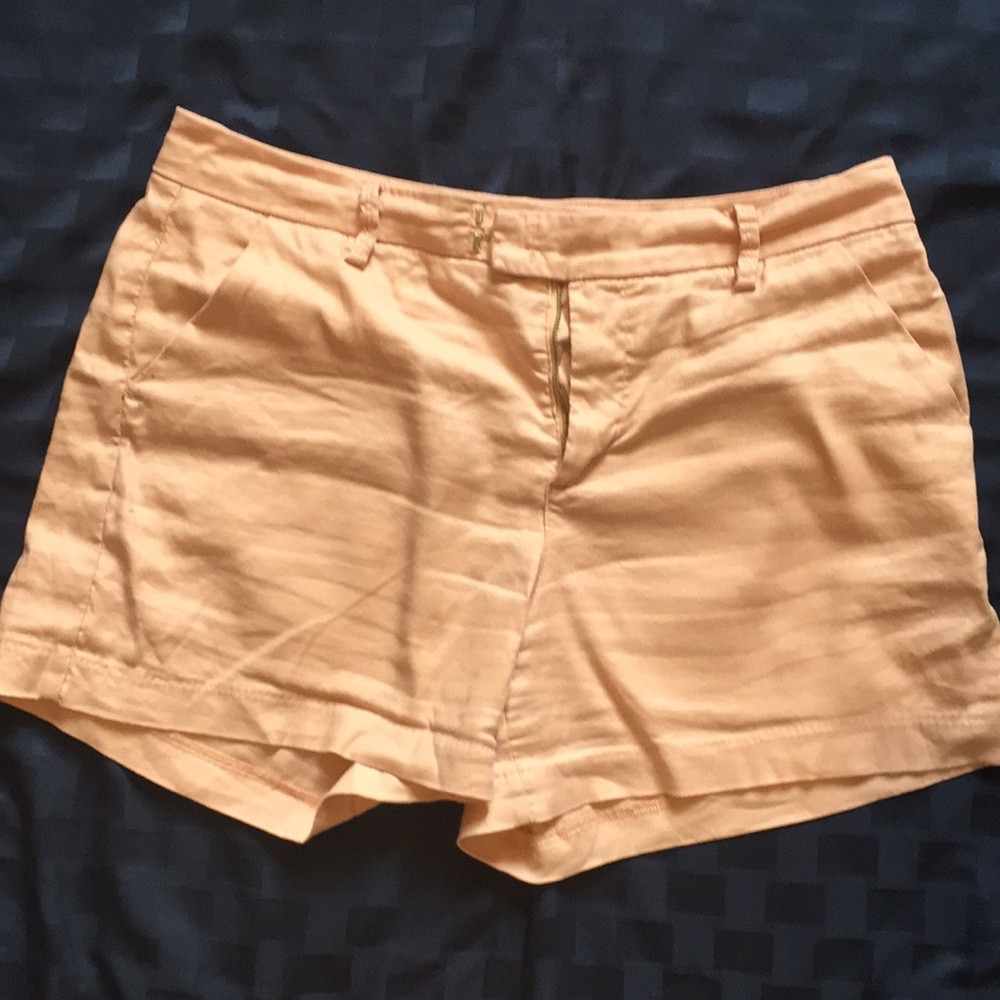 Pink linen shorts
